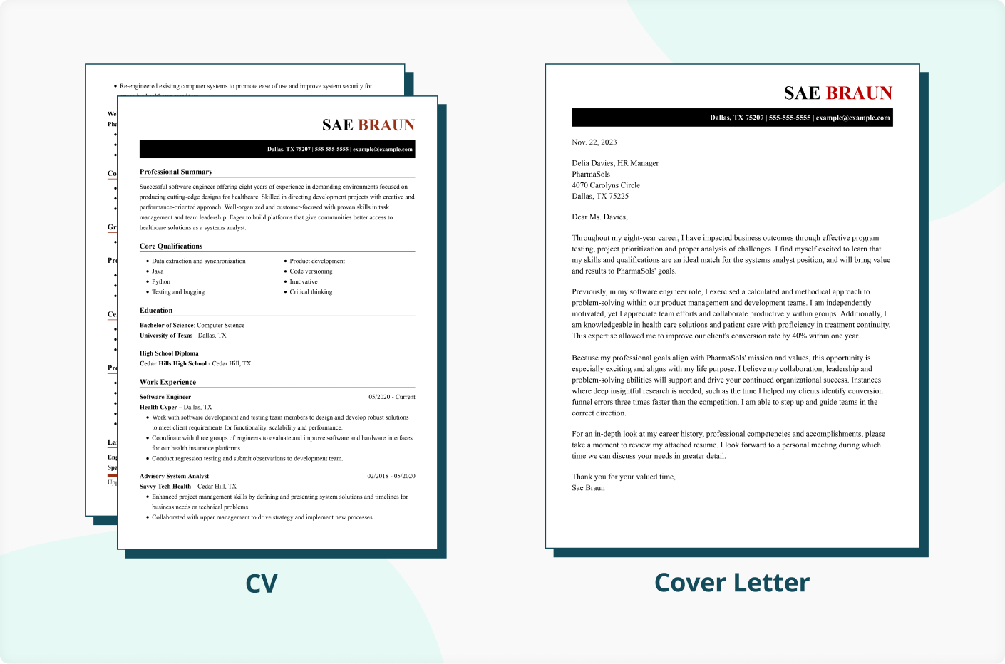 add a cover letter