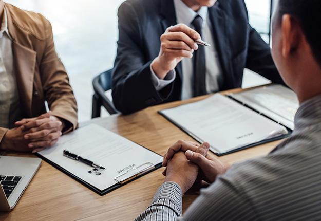 Managers interviewing a candidate