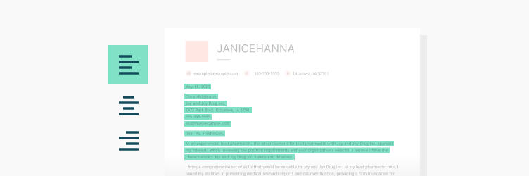 Cover Letter Format Alignment