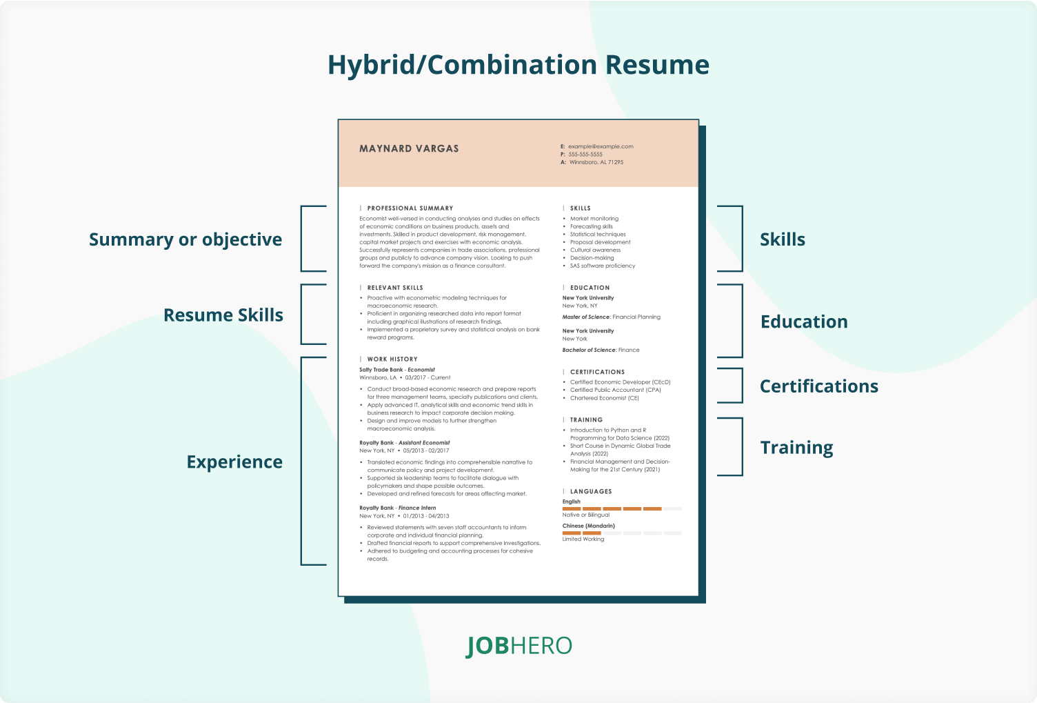 Combination resume format