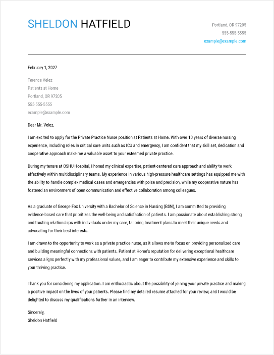 Cover Letter Examples