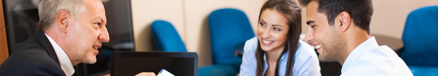 Tax professional providing guidance to taxpayer about tax