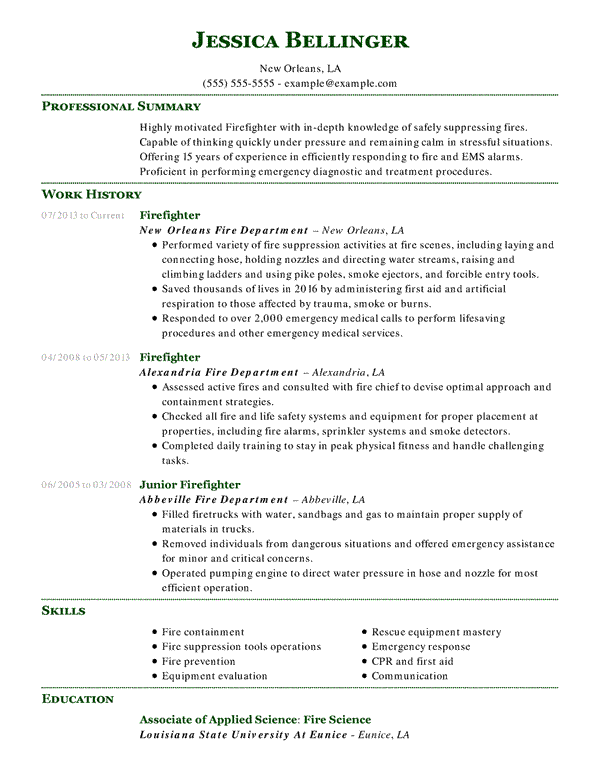 Chronological Resume
