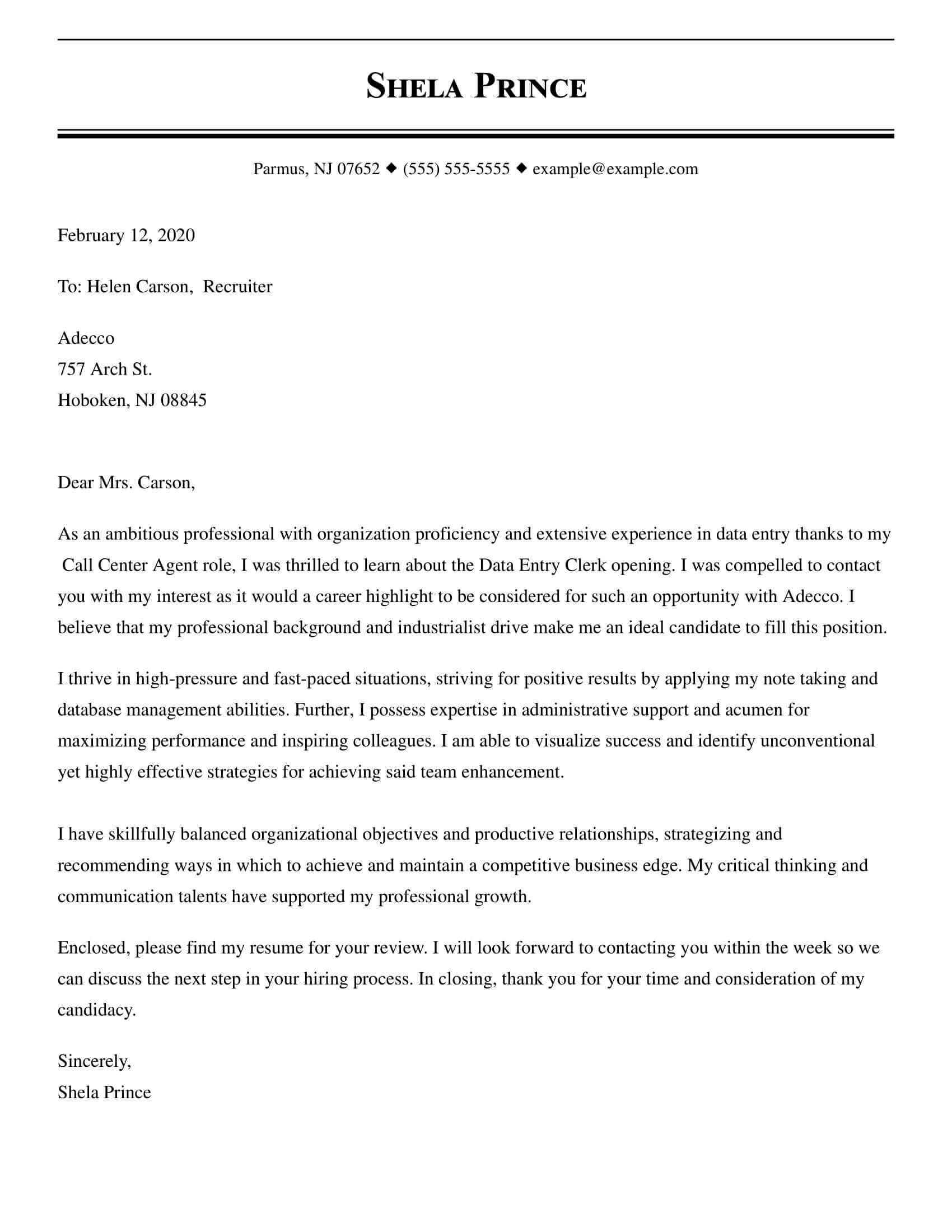 2020 Definitive Guide To Cover Letters Samples