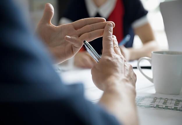 Hand gestures during interview